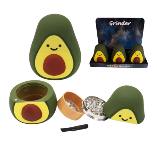 3.5" Avacado 4 Part Grinder - Display of 6 (MSRP $10.00ea)