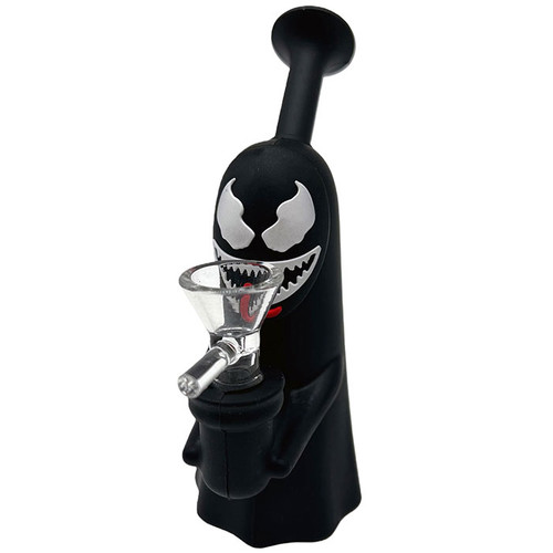 6" Silicone Evil Spider Assorted Water Pipe - with 14M Bowl (MSRP $15.00)