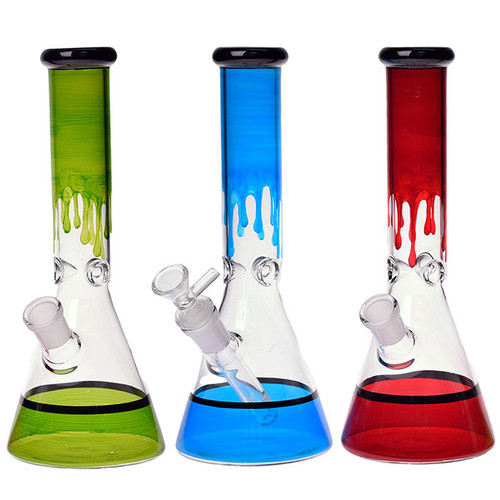 10" Assorted Painted Beaker Water Pipe - with 14M Bowl (MSRP $20.00)