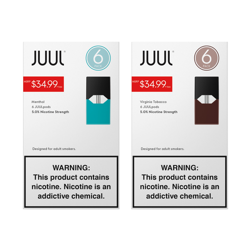 Juul Pods 5% 6-Pack | Pre-Priced | Display of 4 (MSRP $34.99)