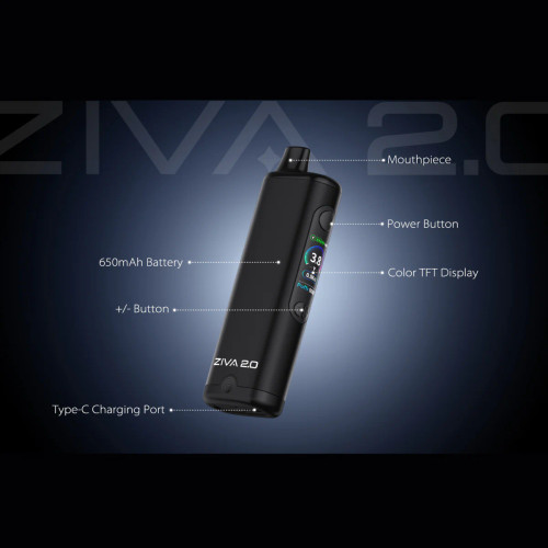 Yocan ZIVA 2.0 Concealed Carto Battery Mixed Color Display of 10
