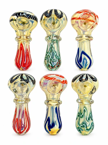 2.5" Assorted Color Mini Twisted Rim Art Spoon Hand Pipe - 2 Pack (MSRP $10.00ea)