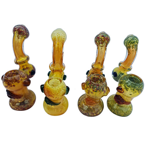 7" Assorted Color Glass Frit Bubbler Hand Pipe (MSRP $15.00)