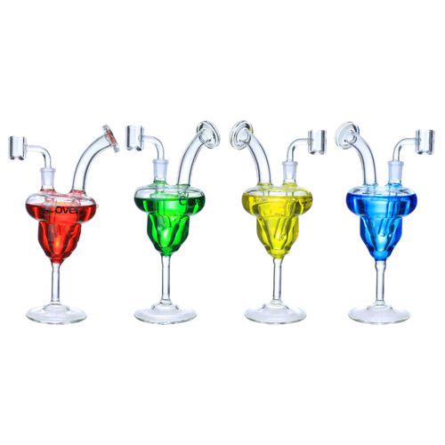 Clover Glass - 9.5" Assorted Color Glycerin Margarita Water Pipe - with 14M Banger (MSRP $45.00)