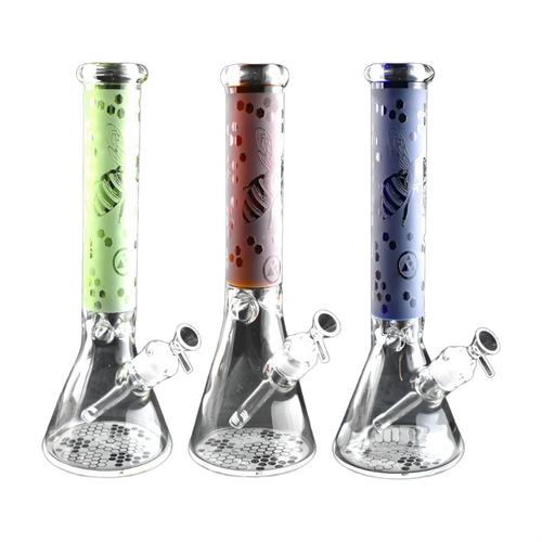 15.5" Honeycomb Beaker Water Pipe - Amber (MSRP $60.00)