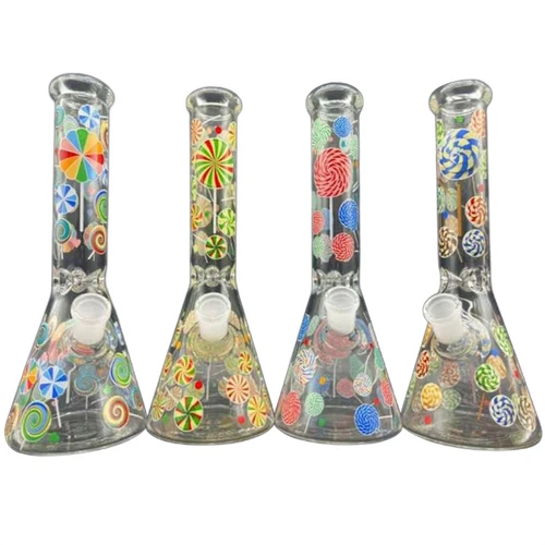 10" Candy Swirl Beaker Water Pipe - with 14M Bowl (MSRP $60.00)