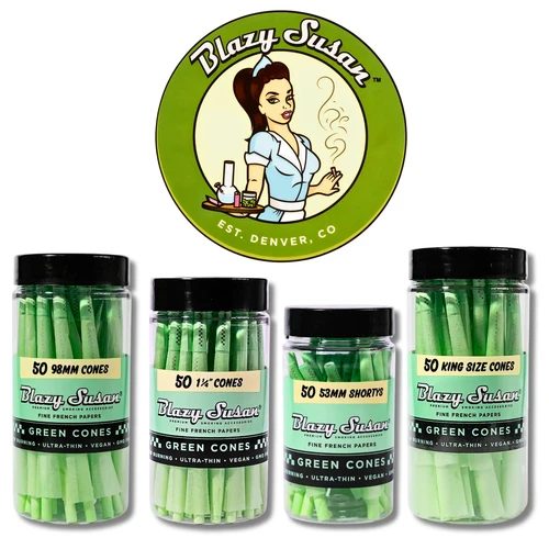 Blazy Susan - Green Cones - Jar of 50 (MSRP $20.99-22.99)
