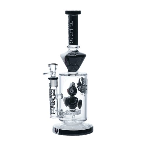 Cheech Glass - 12.5" Dark Devil Rig Water Pipe - with 14M Bowl & 4mm Banger (MSRP $120.00)