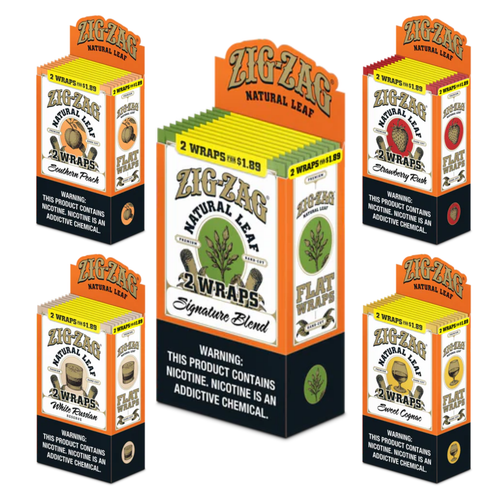 Zig Zag - Leaf Wraps (2ct) Display of 10 (Pre-priced $1.89)