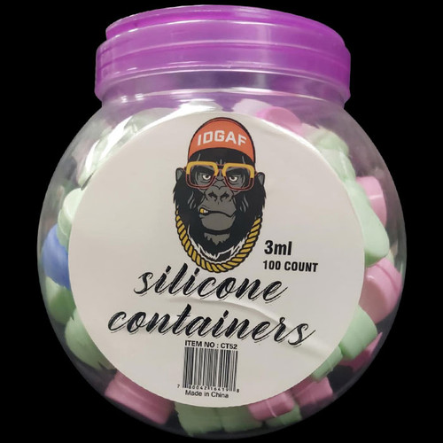 Silicone Container 03ml - 100ct Jar (MSRP $5.00ea)