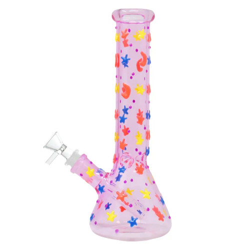 10" Glow in the Dark Beaker Water Pipe - with 14M Bowl (MSRP $35.00)