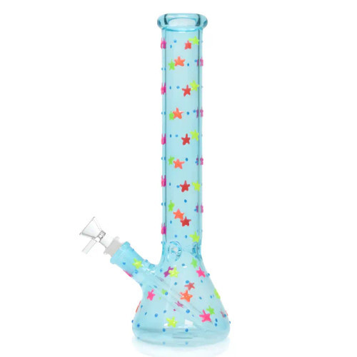 12" Glow in the Dark Beaker Water Pipe - with 14M Bowl (MSRP $35.00)