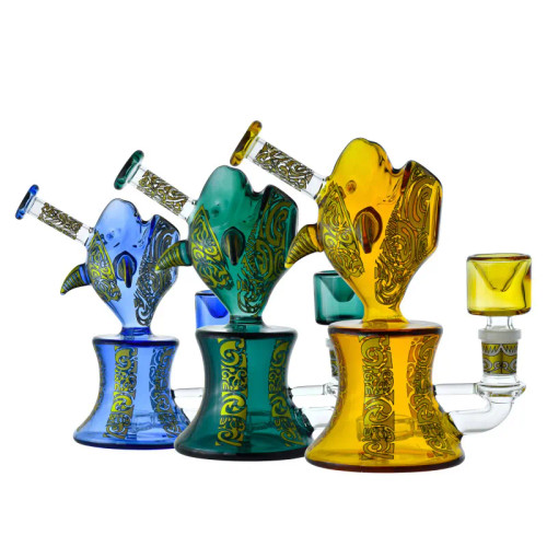 9" Shark Rig Water Pipe - with 14M Bowl & 4mm Banger (MSRP $70.00)