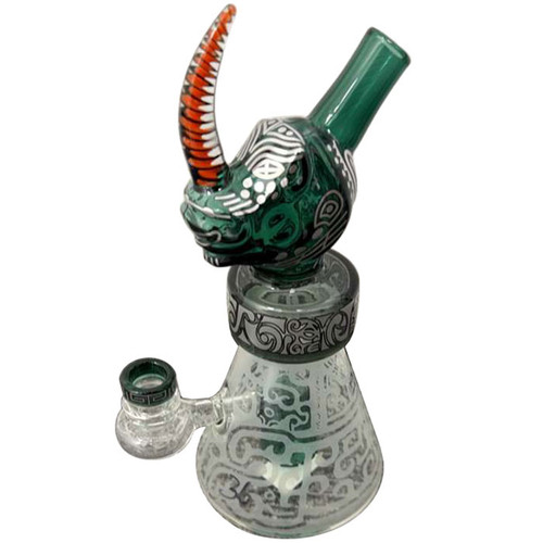 9" Rhino Rig Water Pipe - with 14M Bowl & 4mm Banger (MSRP $70.00)