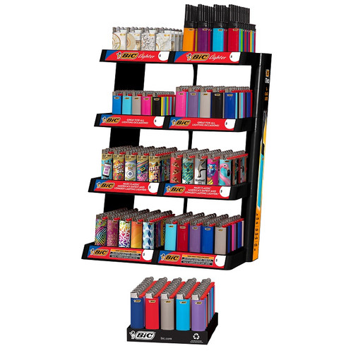 Bic - Mixed Lighter (432ct) 8-Tier Display 50 free Lighters Promotion (MSRP $4.99ea)