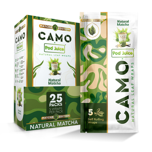 Camo x Pod Juice - Herbal Wraps (5ct) Box of 25 - HS Wholesale