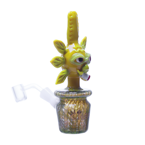 Cheech Glass - 7.5" Trippy Leaf Puffing Water Pipe - with 14M Banger (MSRP $120.00)