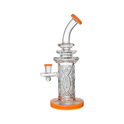 Calibear - 8.5" US Color Tiered Wall Perc with Opal Millie Water Pipe 14M Bowl (MSRP $120.00)