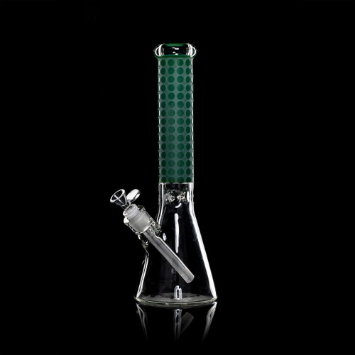 Calibear - Design Neck Beaker Water Pipe with 14M Bowl - Jade Green A (MSRP $100.00)