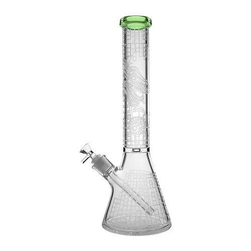 Calibear - Sand Blasted Beaker Water Pipe - with 14M Bowl (MSRP $100.00)