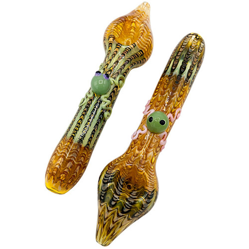 8" Creature O/S Net Art Steam Roller Hand Pipe - 2 Pack (MSRP $20.00ea)