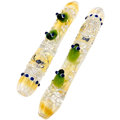 8" Frog Art Silver Fumed Steam Roller Hand Pipe - 2 Pack (MSRP $20.00ea)