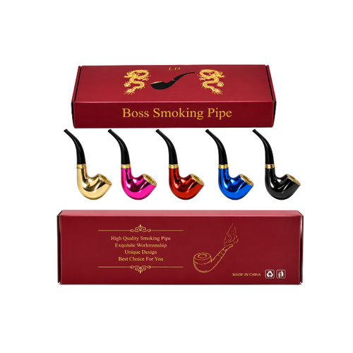 Assorted Colors Sherlock Hand Pipe - Display of 10 (MSRP $5.00ea)