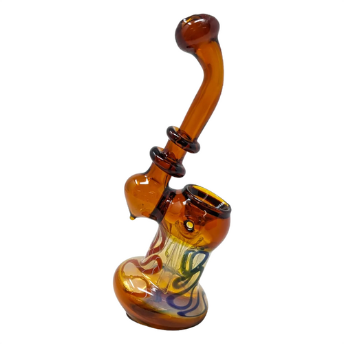 5.5" Double Rim Curvy Swirl Bubbler Hand Pipe (MSRP $20.00ea)