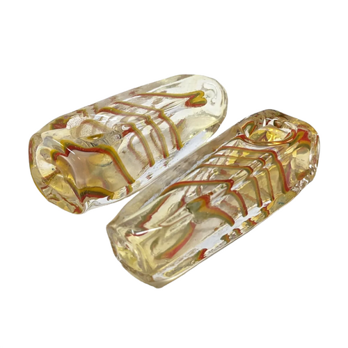2.5" Rectangle Shape Inside Art Fumed Hand Pipe - 2 Pack (MSRP $15.00ea)