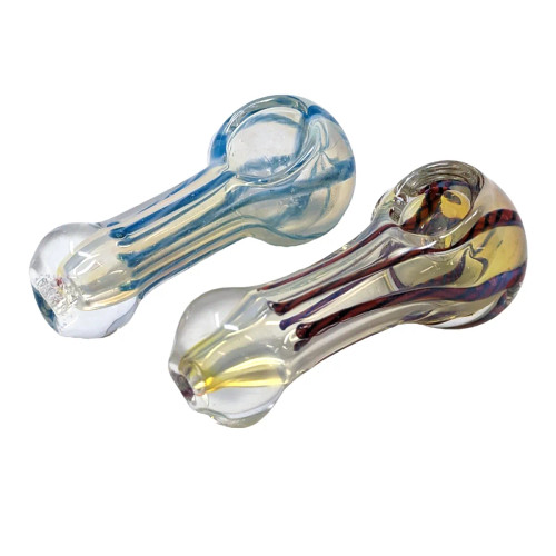 2.5" Silver Fumed Twisted Rod Hand Pipe - 2 Pack (MSRP $15.00ea)