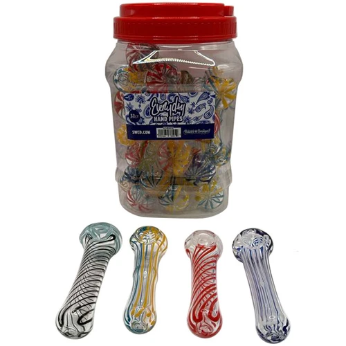 Everyday - 4" Assorted Style Spoon Hand Pipe - 30ct Jar (MSRP $10.00ea)
