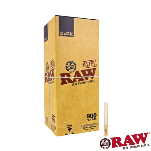 RAW - Classic Level Cones - Box of 900 (BULK) (MSRP $104.99)