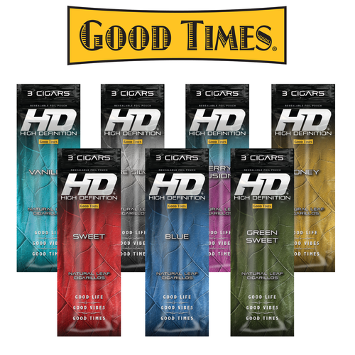 Good Times - HD Cigar Wraps (3ct) Display of 15 (MSRP $1.39ea)