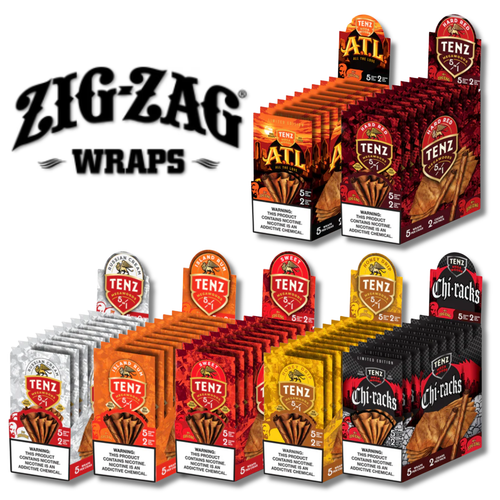 Zig Zag - Tenz Cigar Wraps - Display of 8 (MSRP $1.99ea)
