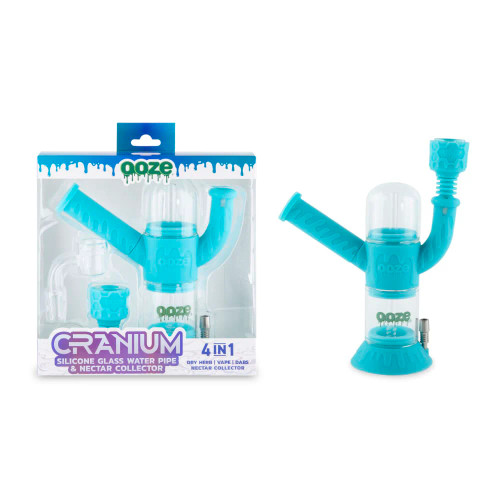 Ooze - 7" Silicone 4-in-1 Cranium Hybrid Water & Nectar Pipe (MSRP $35.00)