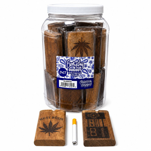 Everyday - Assorted Engraved Dugout - 24ct Jar (MSRP $10.00ea)