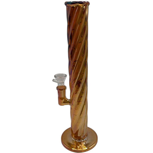 12" Tiwsted Iridized Straight Water Pipe (MSRP $50.00)