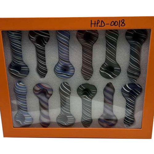 Sand Blasted Spiral Hand Pipe - Display of 12 (MSRP $15.00ea)