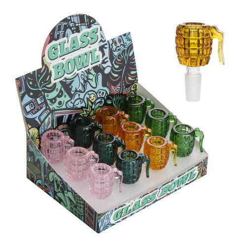 Assorted Color Grenade Shape Bowl 14M - Display of 12 (MSRP $60.00)