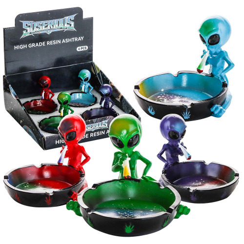 Resin Alien Smoking Ashtray - Display of 4 (MSRP $60.00)