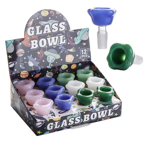 Assorted Color Odd Shape Bowl 14M - Display of 12 (MSRP $75.00)