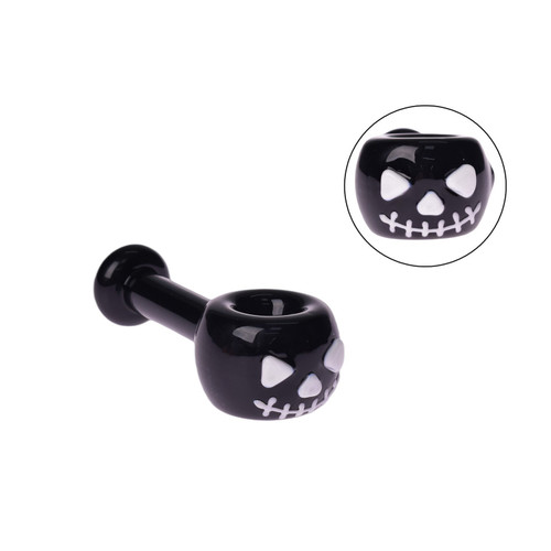 4" Black Pumpkin Spoon Hand Pipe (MSRP $14.00)