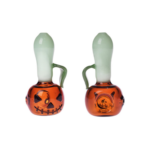 3.5" Pumpkin Leaf Handle Hand Pipe (MSRP $12.00)