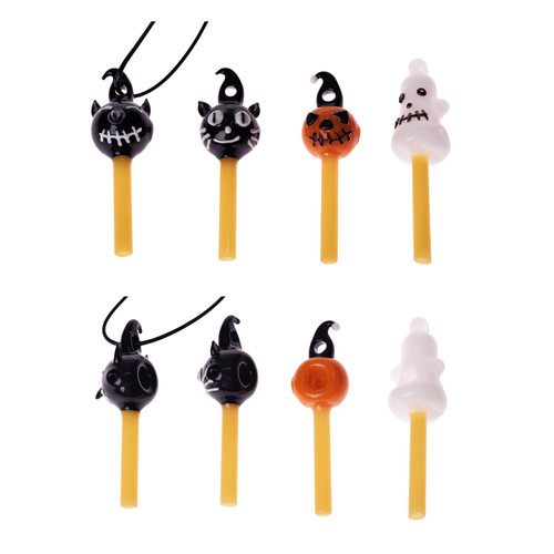 4" Assorted Halloween Design Necklace Hand Pipe (MSRP $10.00)