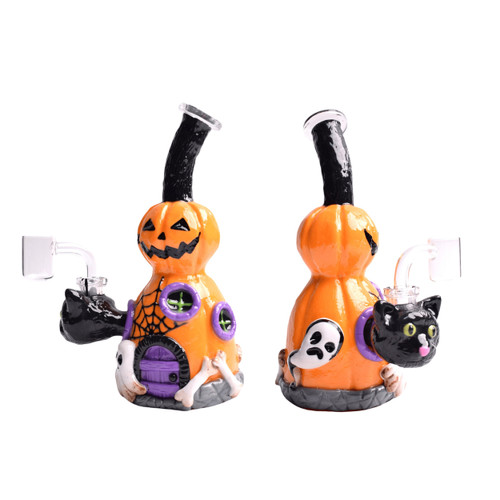 7.5" Halloween Pumpkin Rig Water Pipe - with 14M Banger (MSRP $40.00) 