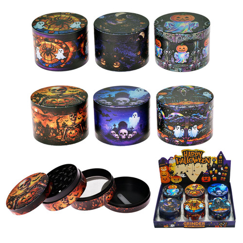 2.1" Halloween UV Print 4 Part Grinder 2 - Display of 6 (MSRP $10.00ea)