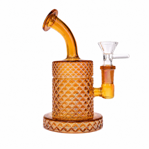 6.3" Electro Plated Deco Rig Water Pipe - with 14M Male Bowl (MSRP $20.00)