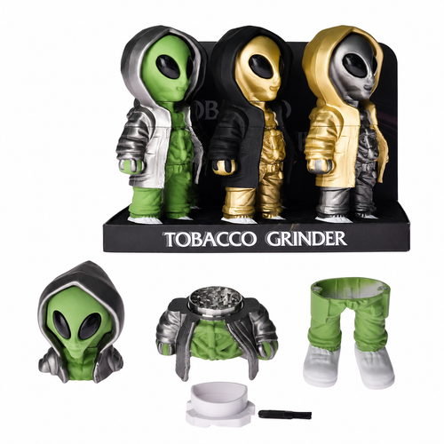 7" 4 Part Alien Hoodie Grinder - Display of 6 (MSRP $20.00ea)