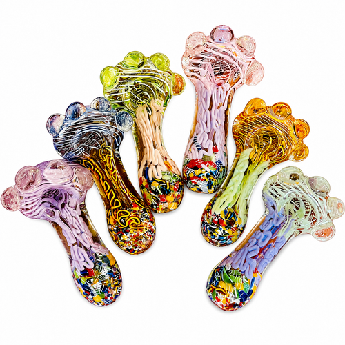 5" Multi Marble Heady Spoon Hand Pipe - 2 Pack (MSRP $20.00ea)