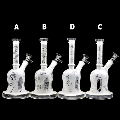10" Perc Frosted Art Water Pipe (MSRP $40.00)